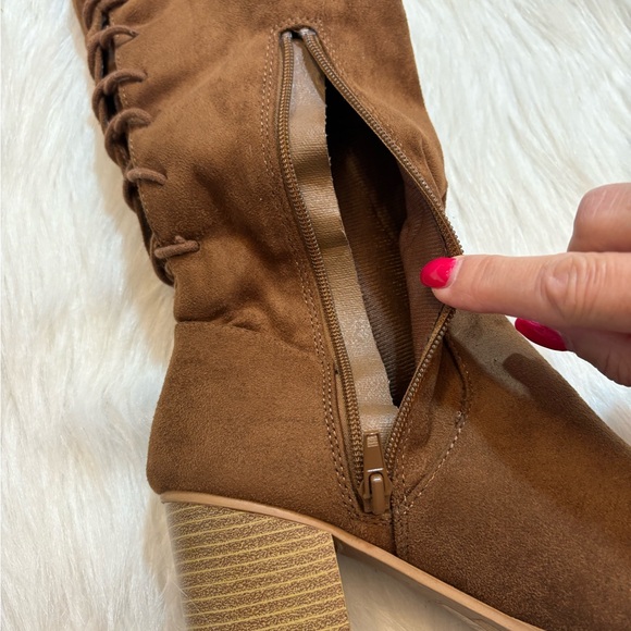 Over the Knee Chocolate Boots - Picture 6 of 12